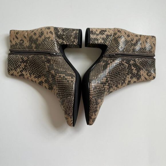 NEW Seychelles Leather Python Print No One Like You Cap Toe Bootie - Picture 6 of 11